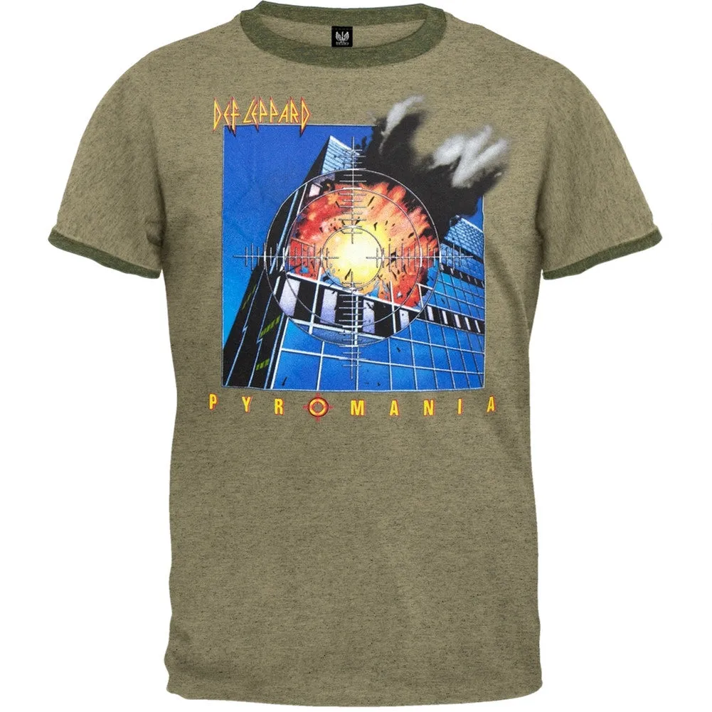Def Leppard - Pyromania Soft Adult Ringer T-Shirt sold by Old Glory