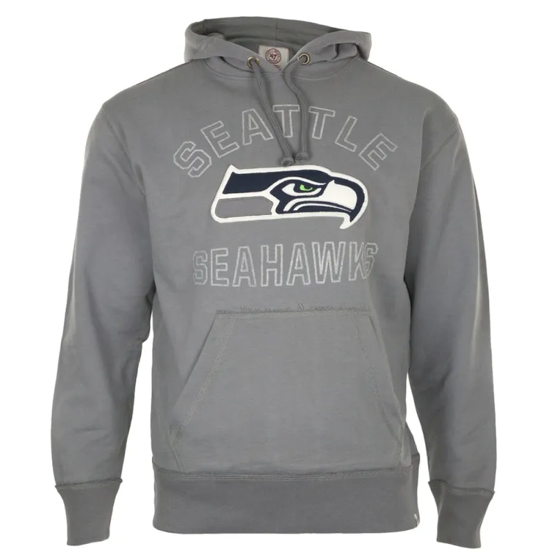 Seattle Seahawks - Seahawk Logo Striker Grey Premium Pullover Hoodie sold by Old Glory