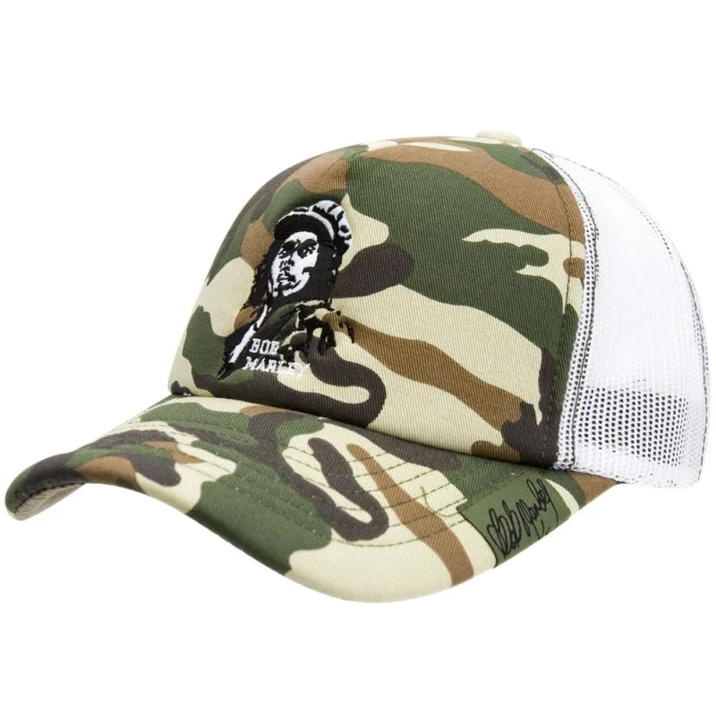 Bob Marley - Freedom Camo Trucker Cap sold by Old Glory