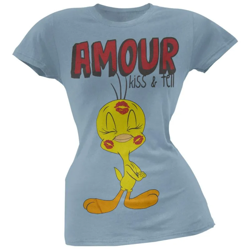 Looney Tunes - Tweety Amour Juniors T-Shirt made by Old Glory