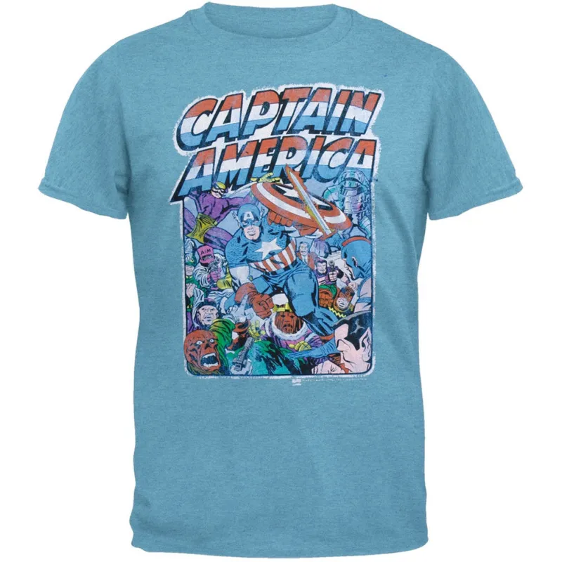 Captain America - Battle Soft T-Shirt sold by Old Glory