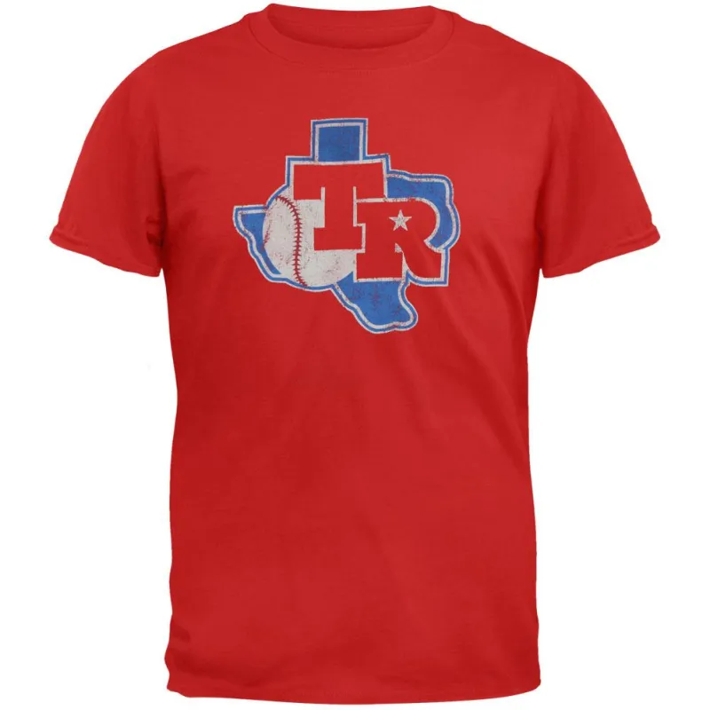 Texas Rangers - TR State Logo Soft T-Shirt sold by Old Glory