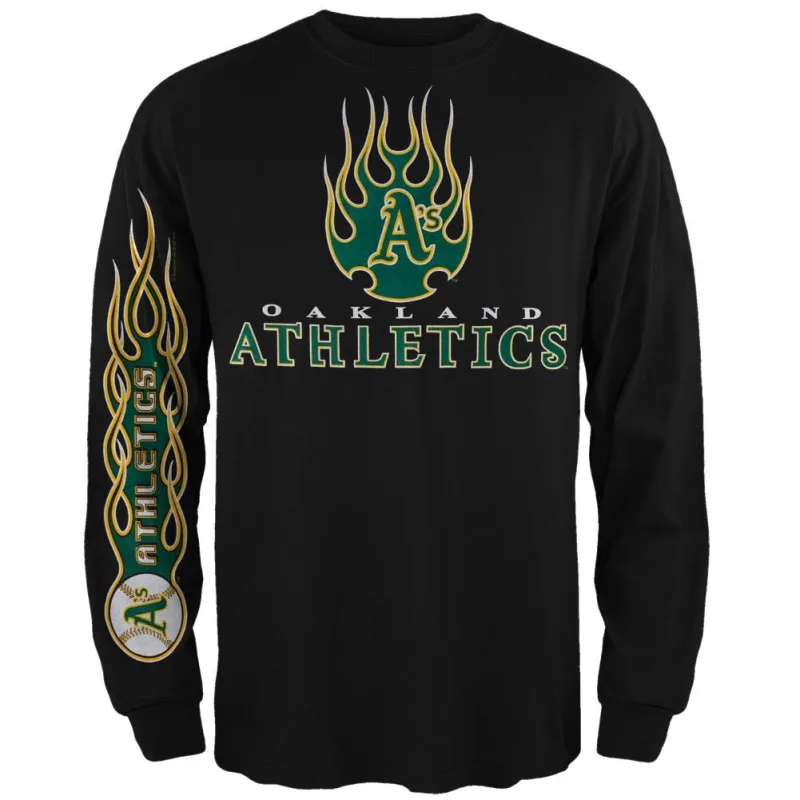 Oakland Athletics - Heaters Long Sleeve T-Shirt sold by Old Glory