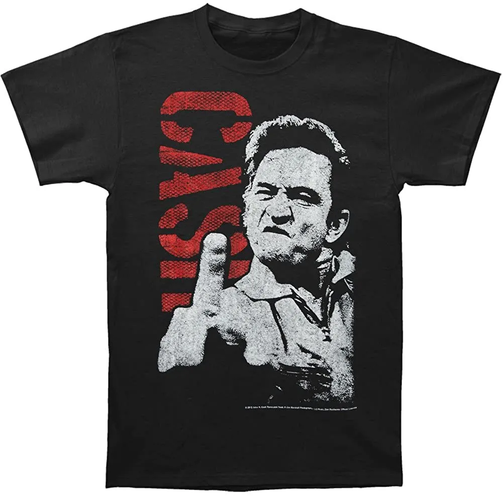 Johnny Cash - The Finger Mens T Shirt sold by Old Glory