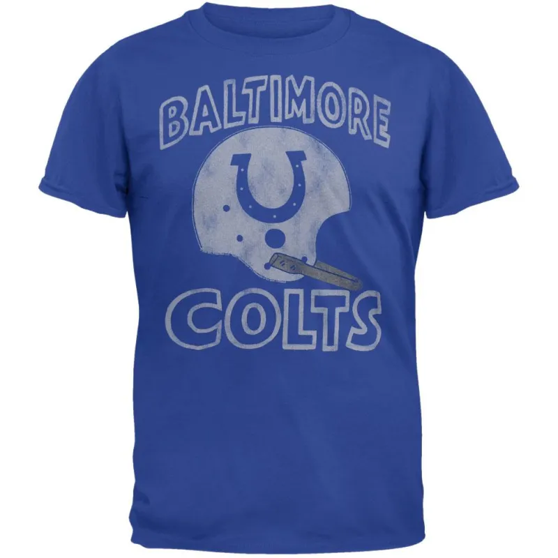 Baltimore Colts - Old School Helmet Soft T-Shirt made by Old Glory