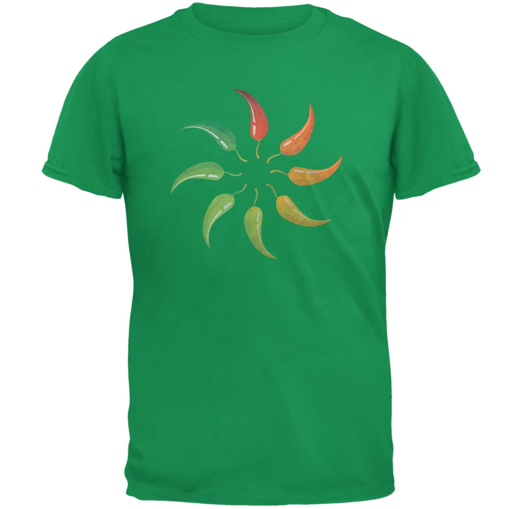 Cinco de Mayo - Jalapeno Pepper Wheel Irish Green Adult T-Shirt sold by Old Glory