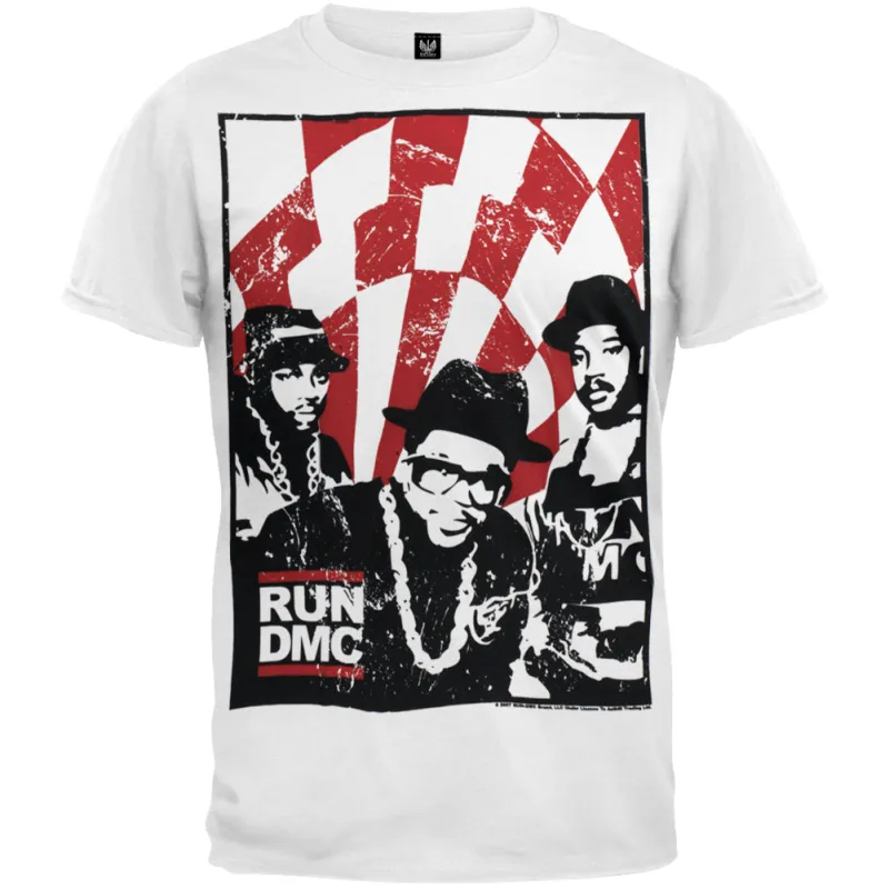 Run DMC - Checkers Mens T Shirt made by Old Glory