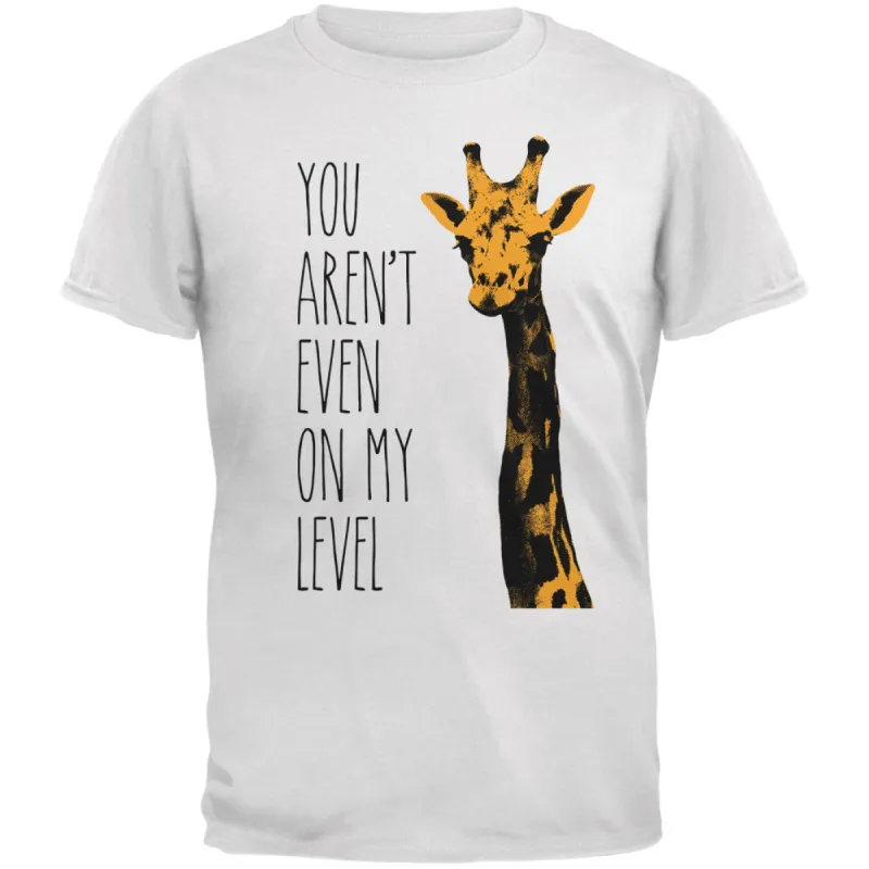 Giraffe On My Level Pop Art White Adult T-Shirt sold by Old Glory