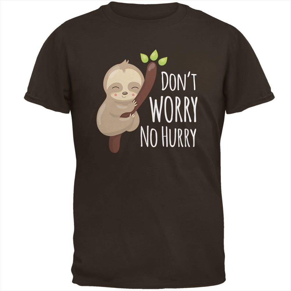 Sloth Don't Worry No Hurry Cute Baby Mens T Shirt sold by Old Glory