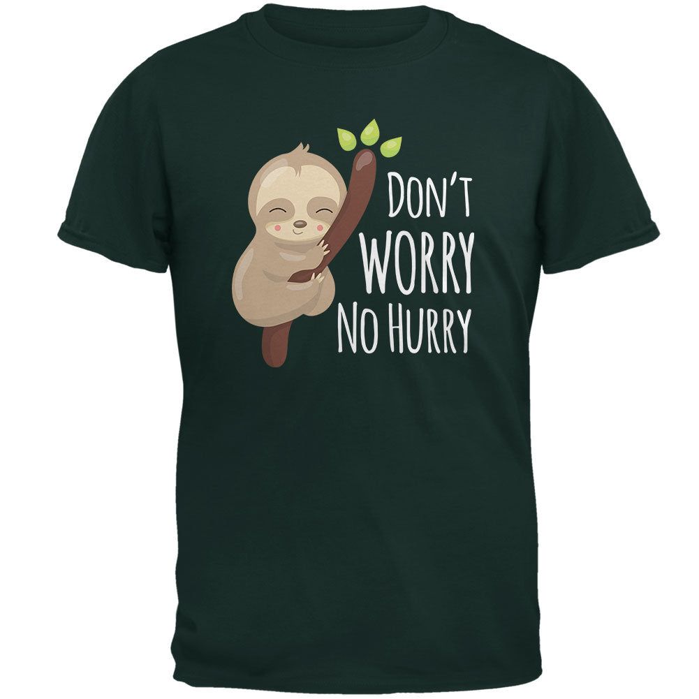 Sloth Don't Worry No Hurry Cute Baby Mens T Shirt sold by Old Glory product image thumbnail 2