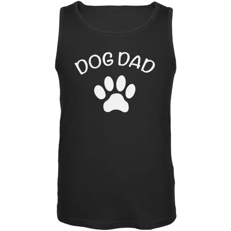 Father's Day Dog Dad Black Adult Tank Top sold by Old Glory