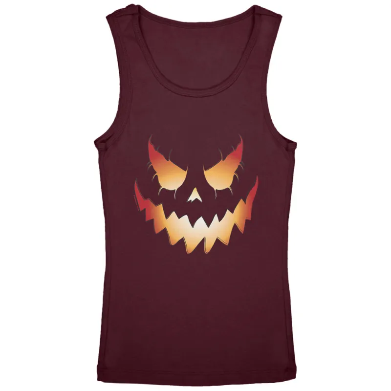 Halloween Evil Jack-O-Lantern Pumpkin Youth Girls Tank Top sold by Old Glory