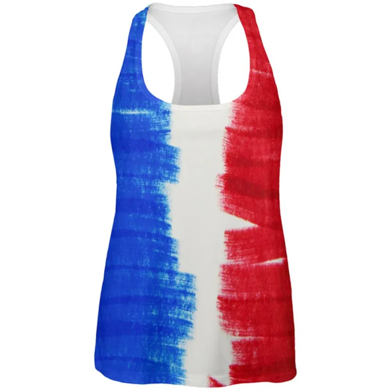 Color Me French All Over Womens Work Out Tank Top sold by Old Glory
