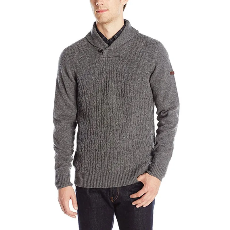 Ben Sherman - Texture Shawl Mens Collar Sweater made by Ben Sherman