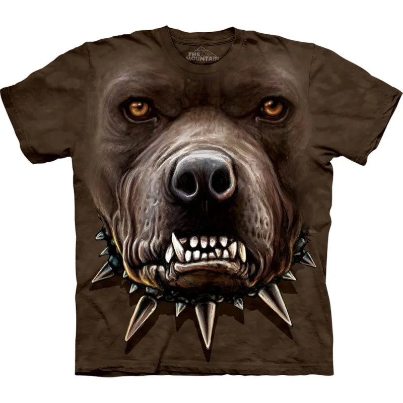 Pit Bull Zombie Face T-Shirt made by The Mountain
