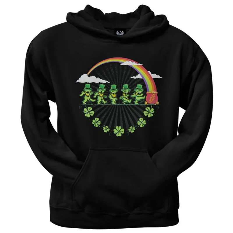 Grateful Dead - Leprechaun Bears Black Pullover Hoodie made by Grateful Dead