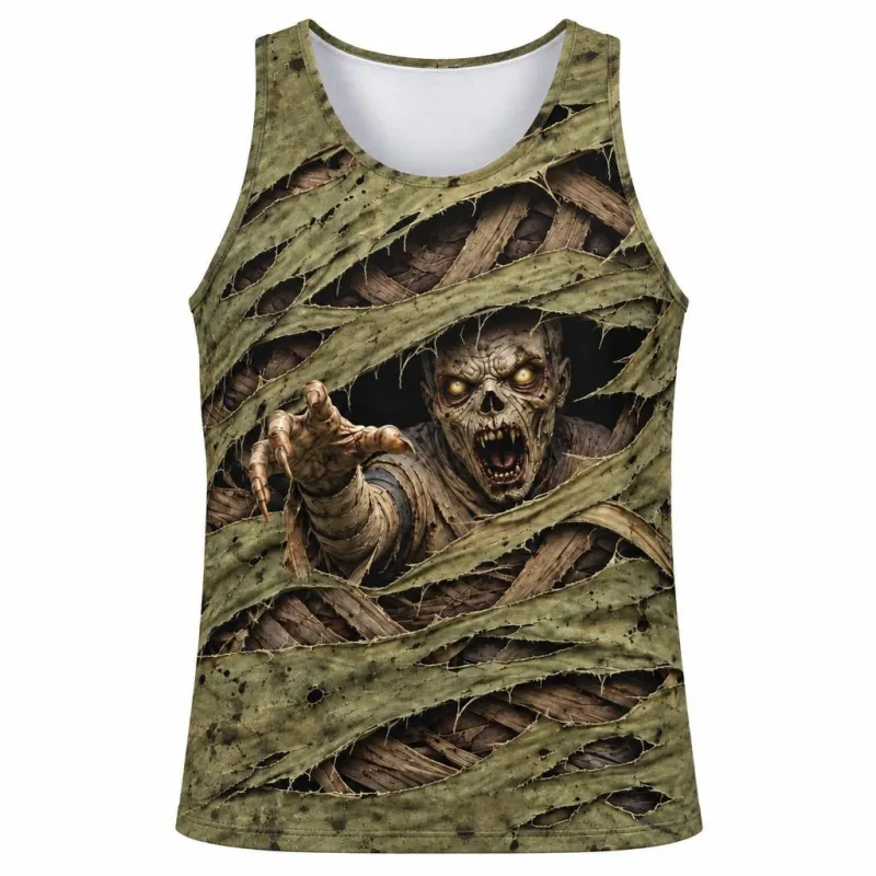 Wrapped Mummy Breakout Costume All Over Men's Tank Top made by Old Glory