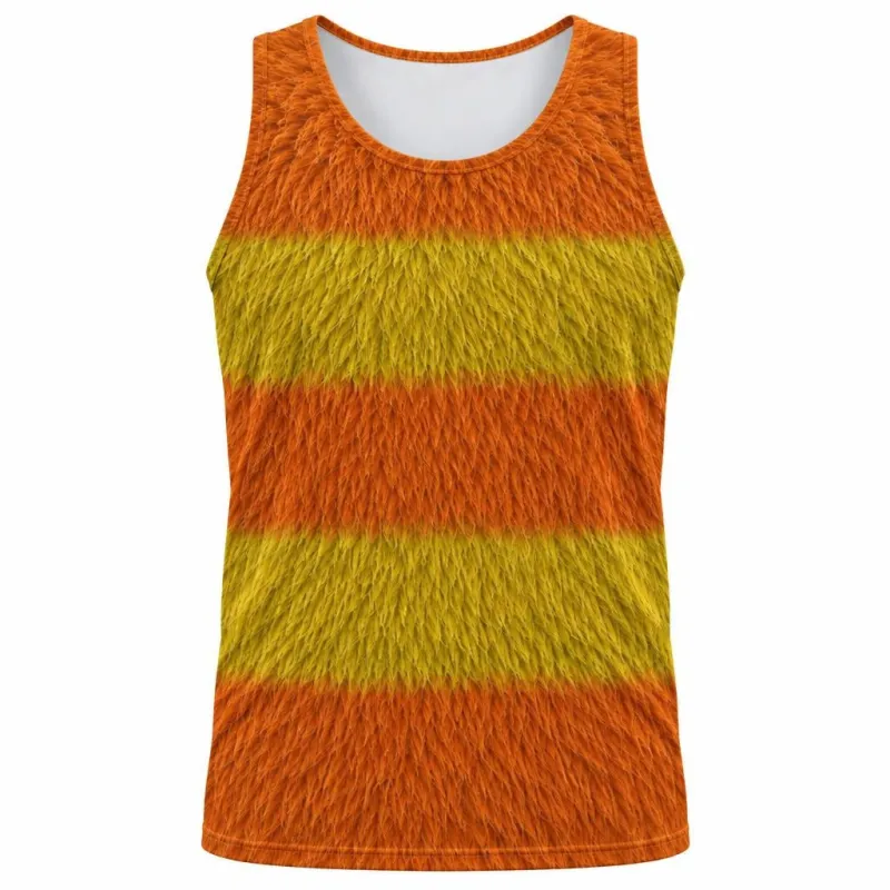 Orange Furry Monster Costume All Over Men's Tank Top made by Old Glory