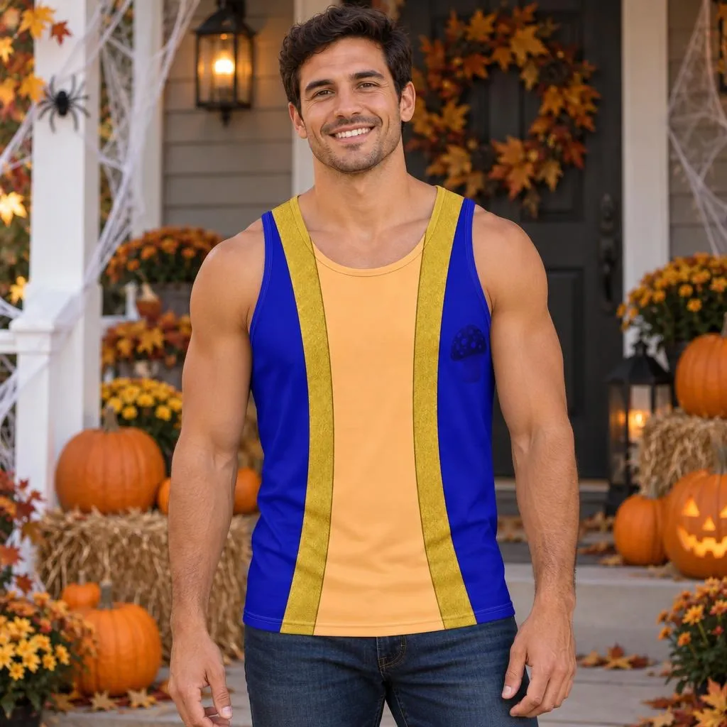 Mini Mushroom Master Sidekick Costume All Over Men's Tank Top sold by Old Glory product image thumbnail 3