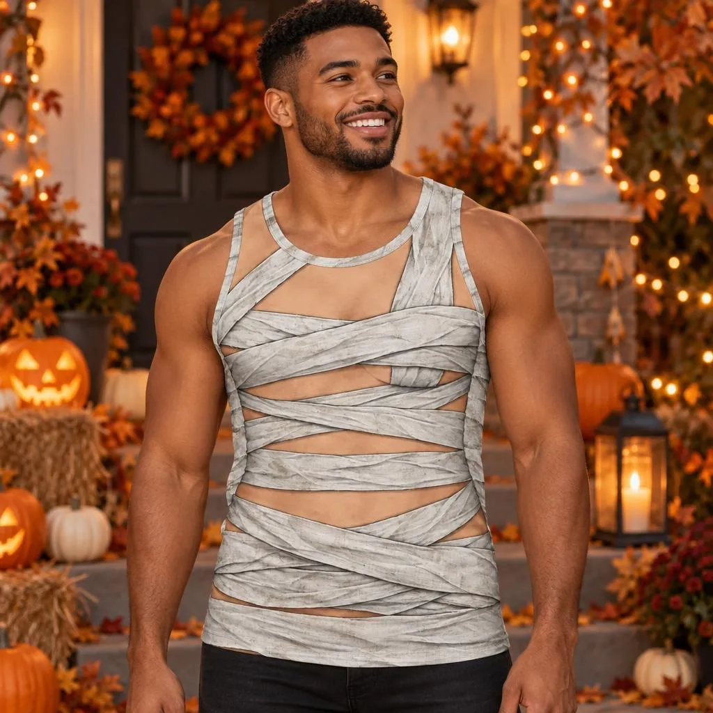 Sexy Mummy Costume All Over Men's Tank Top sold by Old Glory product image thumbnail 4