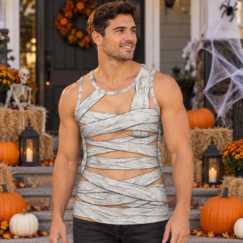 Sexy Mummy Costume All Over Men's Tank Top sold by Old Glory product image thumbnail 3