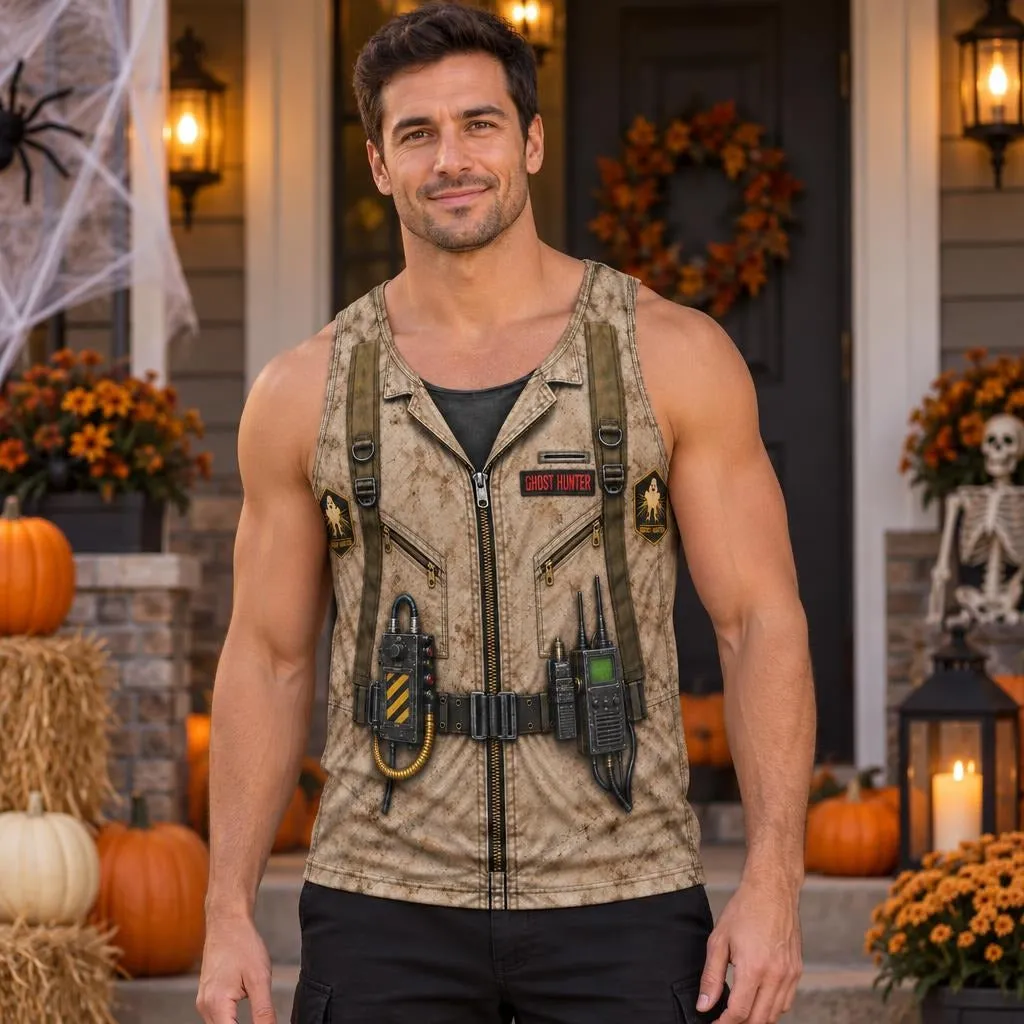 Paranormal Ghost Hunter Costume All Over Men's Tank Top sold by Old Glory product image thumbnail 3