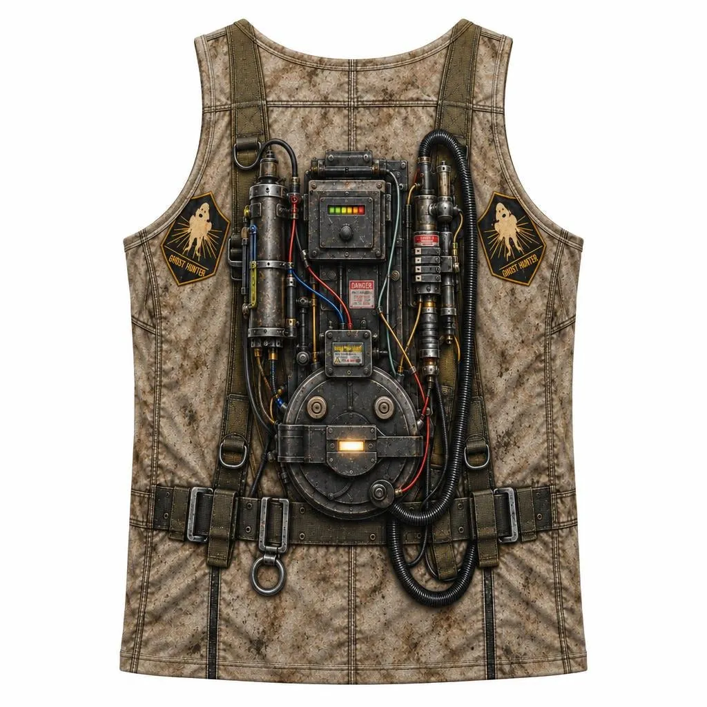 Paranormal Ghost Hunter Costume All Over Men's Tank Top sold by Old Glory product image thumbnail 2