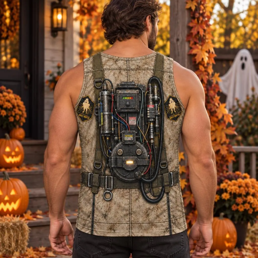 Paranormal Ghost Hunter Costume All Over Men's Tank Top sold by Old Glory product image thumbnail 5