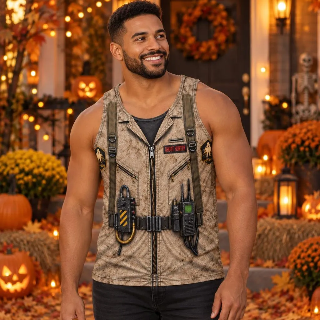 Paranormal Ghost Hunter Costume All Over Men's Tank Top sold by Old Glory product image thumbnail 4