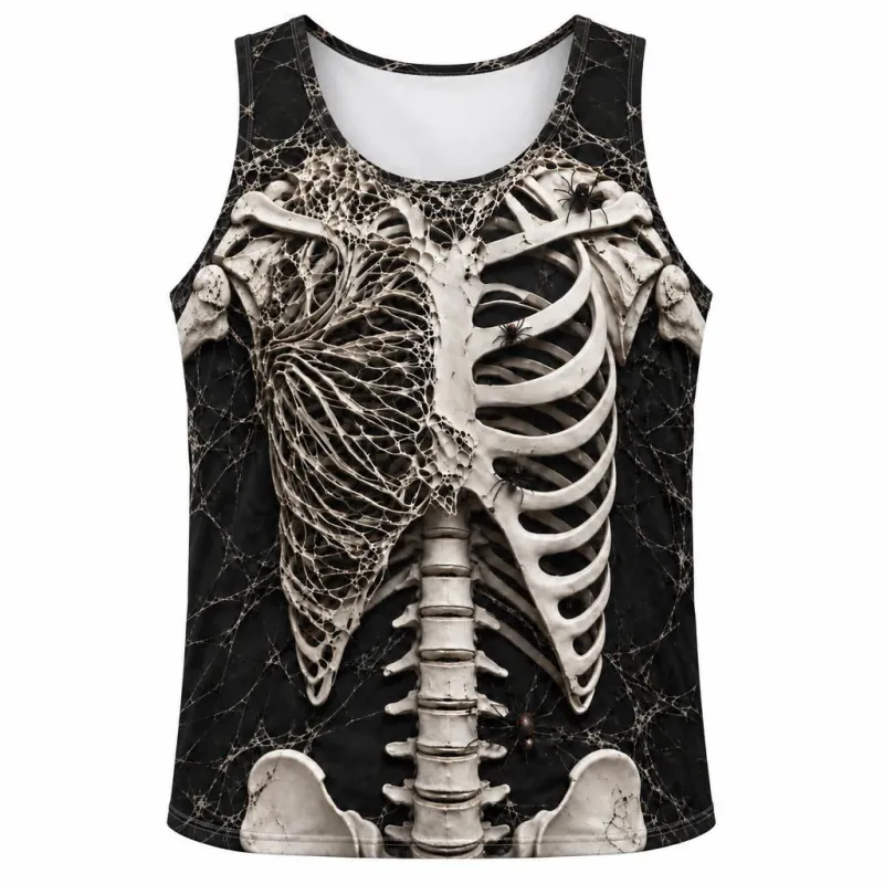 Webbed Skeleton Costume All Over Men's Tank Top made by Old Glory