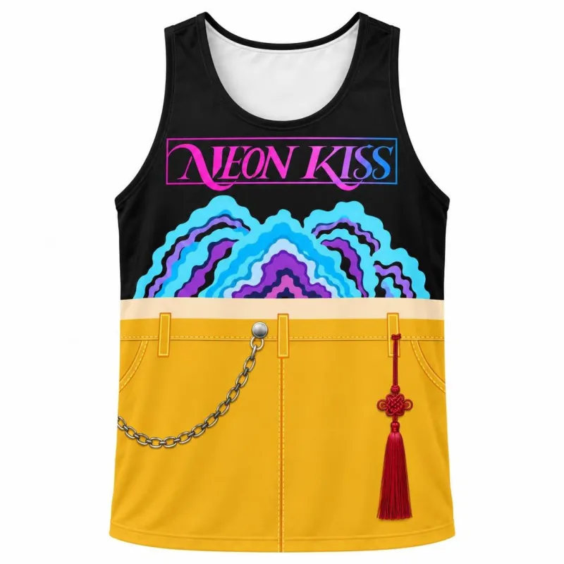 Neon Spirit Pop Star Costume All Over Men's Tank Top made by Old Glory