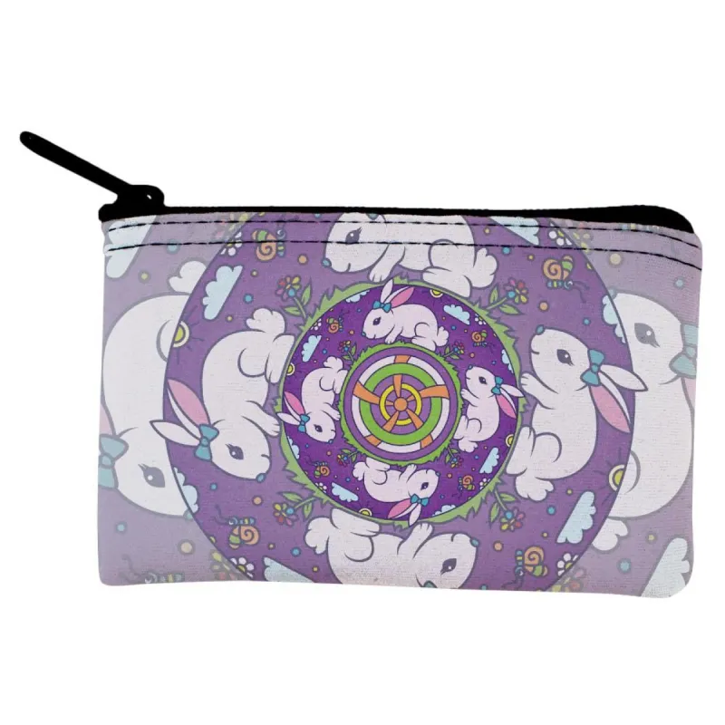 Mandala Trippy Stained Glass Easter Bunny Coin Purse sold by Old Glory