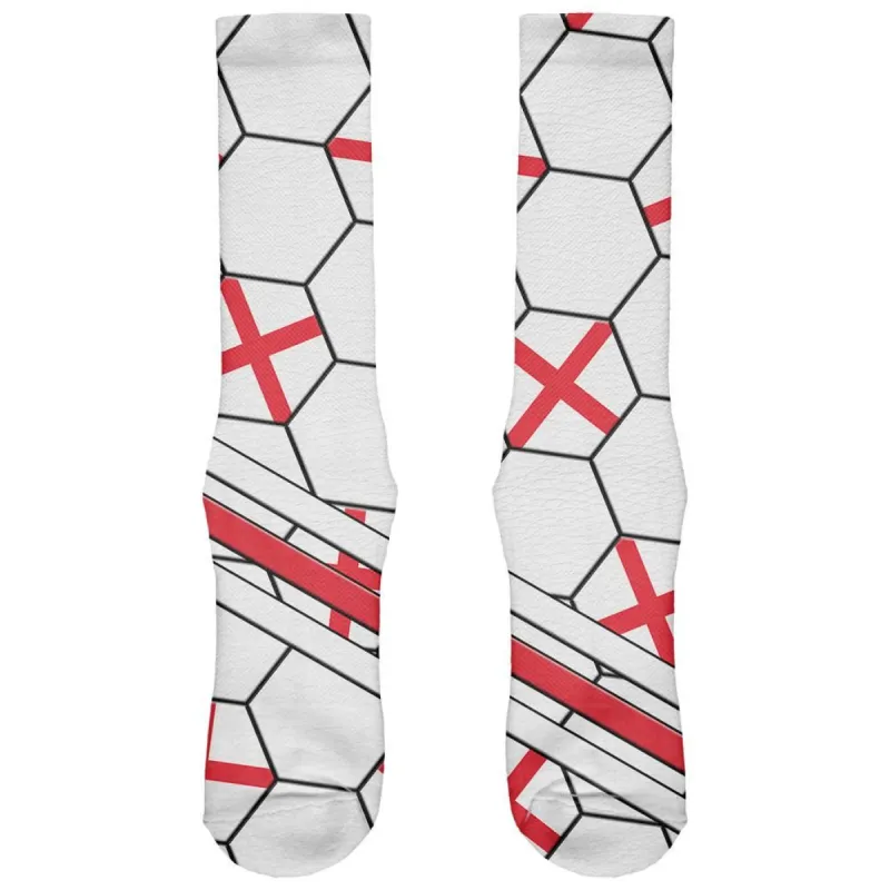 World Cup England Soccer Ball All Over Soft Socks sold by Old Glory
