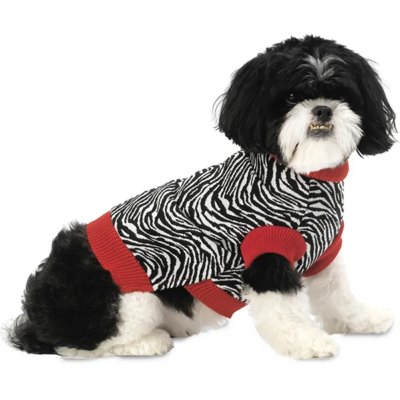 Zoe's Zebra Stripes Dog Sweater sold by Old Glory