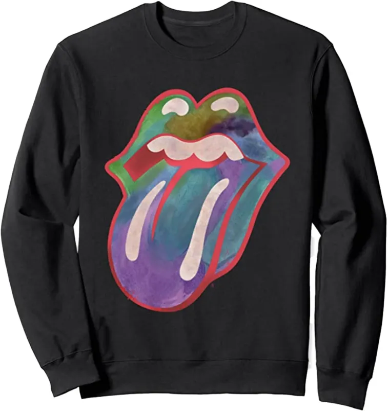 Rolling Stones - Colors Tongue Logo Mens Sweatshirt sold by Old Glory