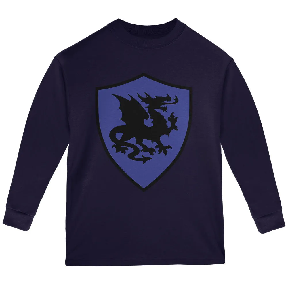 Halloween Knight Shield Costume Dragon Youth Long Sleeve T Shirt sold by Old Glory