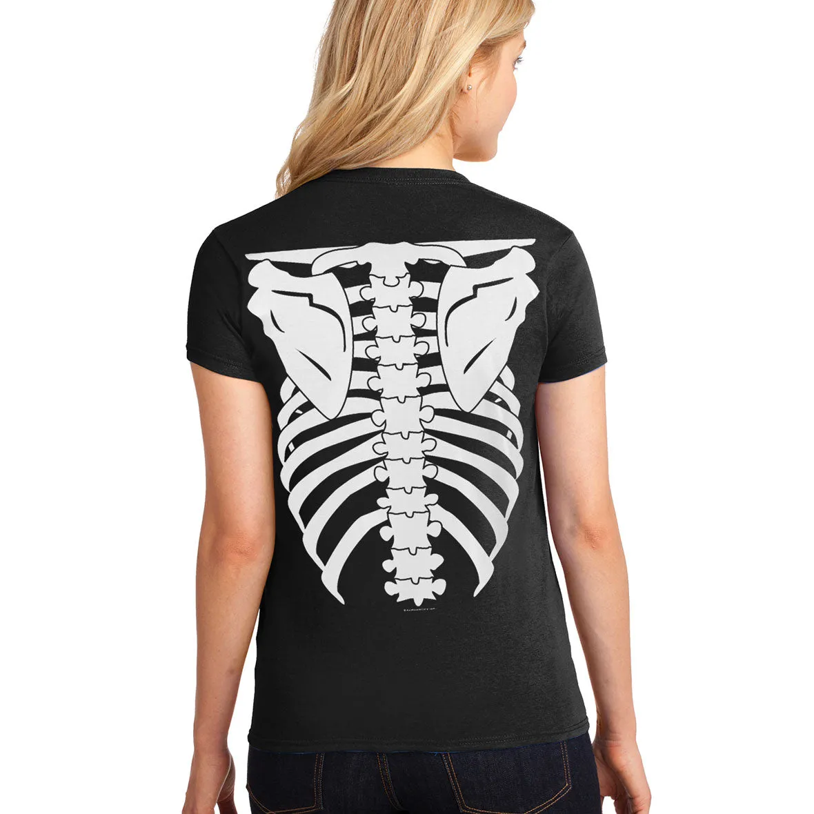 Halloween Costume Skeleton Glow In The Dark Juniors Costume T Shirt with Skeleton Gloves sold by Old Glory product image thumbnail 2