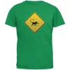 Monkey Crossing Sign Irish Green Adult T-Shirt sold by Old Glory
