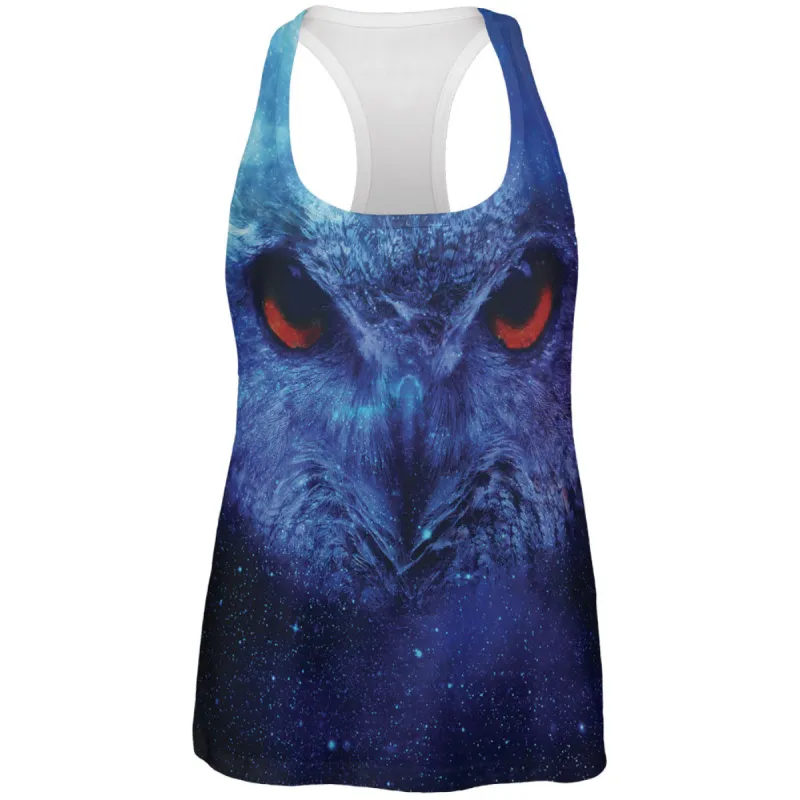 Celestial Owl All Over Womens Work Out Tank Top sold by Old Glory