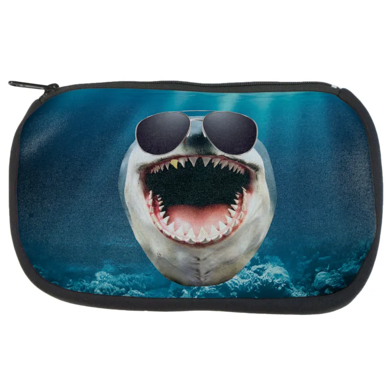 Big Goofy Shark In Sunglasses Makeup Bag sold by Old Glory