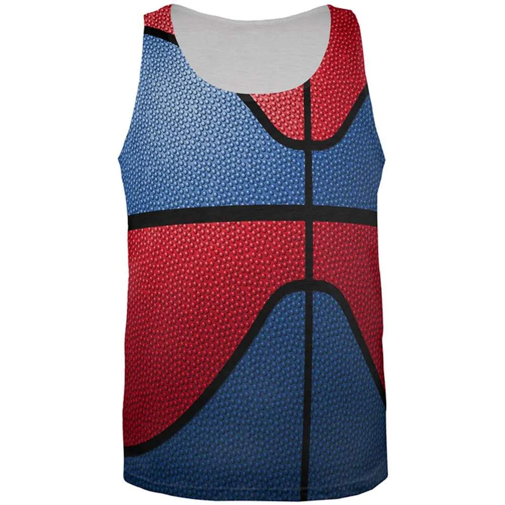 Championship Basketball Royal Blue & Red All Over Mens Tank Top sold by Old Glory