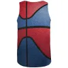 Championship Basketball Royal Blue & Red All Over Mens Tank Top sold by Old Glory