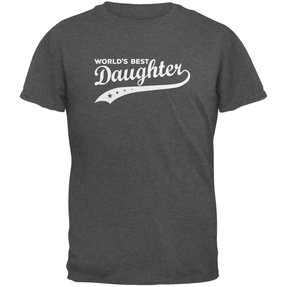 World's Best Daughter Dark Heather Adult T-Shirt sold by Old Glory