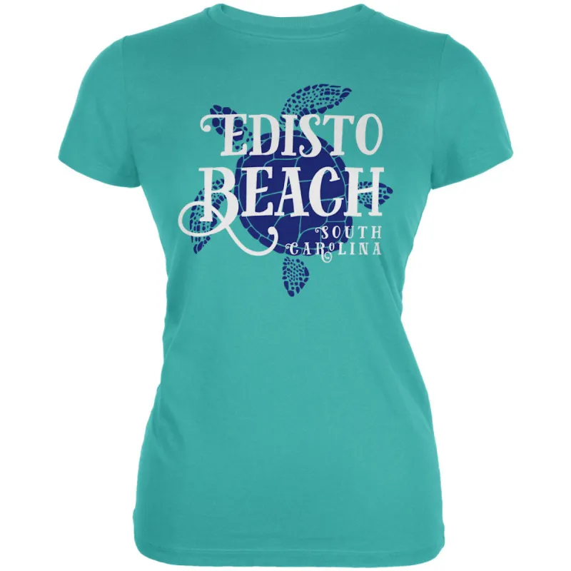 Summer Sun Sea Turtle Edisto Beach Juniors Soft T Shirt sold by Old Glory