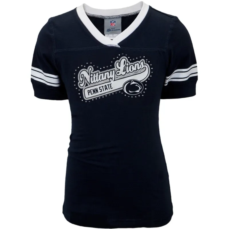 Penn State - Rhinestone Swoop Logo Game Day Girls Juvy T-Shirt sold by Old Glory