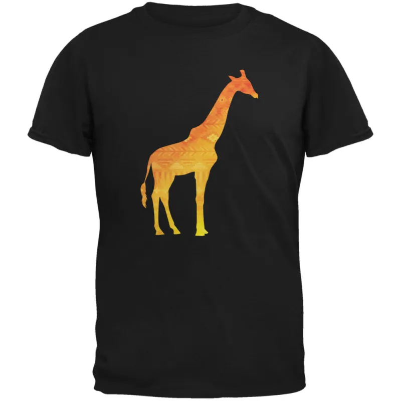 African Spirit Animal Giraffe Black Youth T-Shirt sold by Old Glory