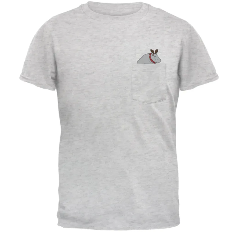 Hippo Moose Hippopotamoose Pocket Pet Mens Pocket T Shirt sold by Old Glory