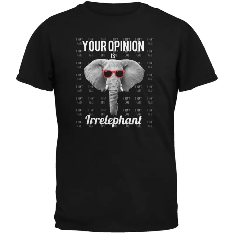 Paws - Elephant Your Opinion is Irrelephant Royal Blue Adult T-Shirt sold by Old Glory