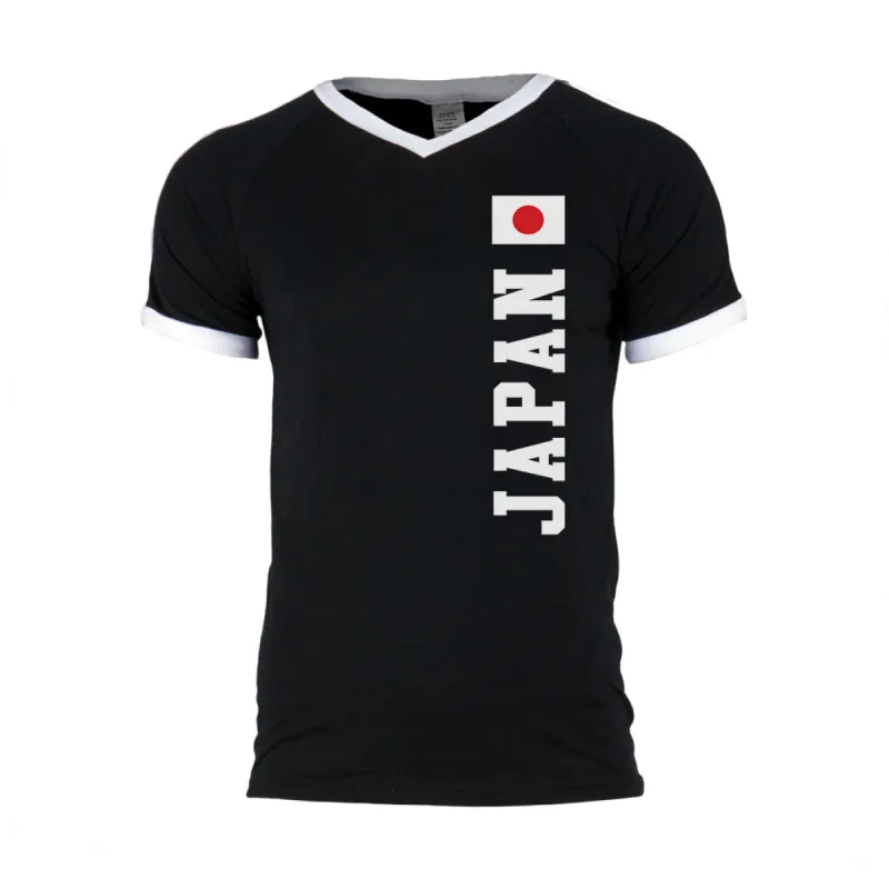 World Cup Japan Mens Soccer Jersey V-Neck T-Shirt sold by Old Glory