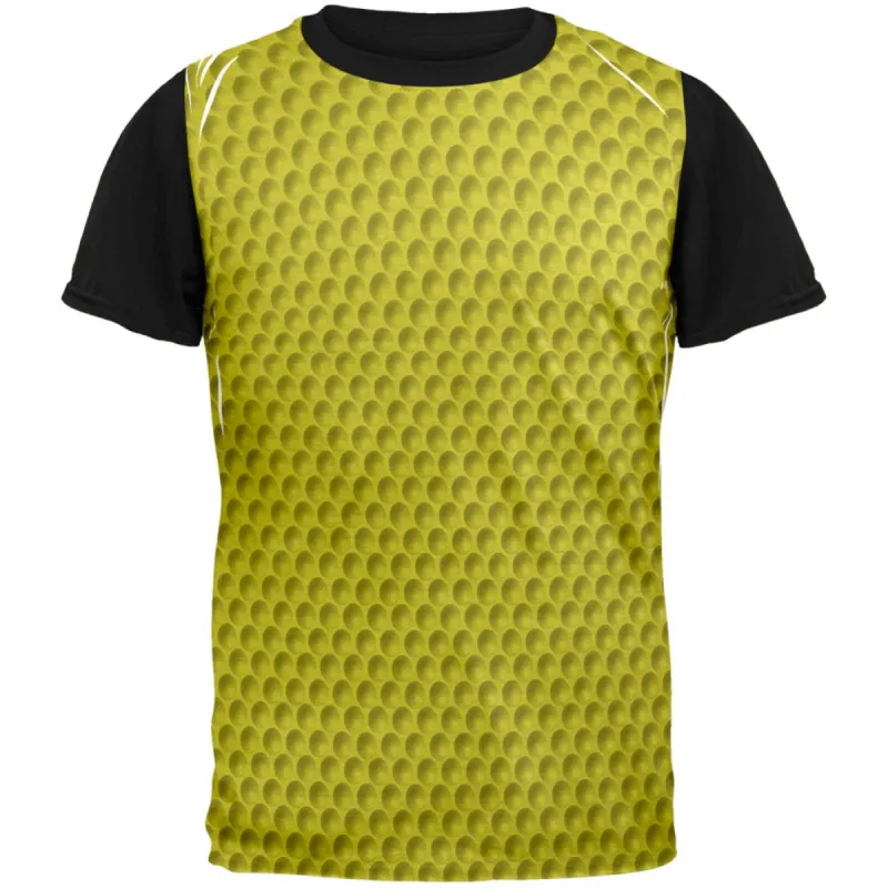 Golf Ball Costume Yellow Adult Black Back T-Shirt sold by Old Glory